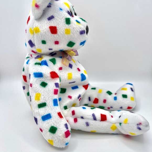 TY "Ty 2k" Bear Beanie Baby, New Years Eve Bear - Picture 5 of 7